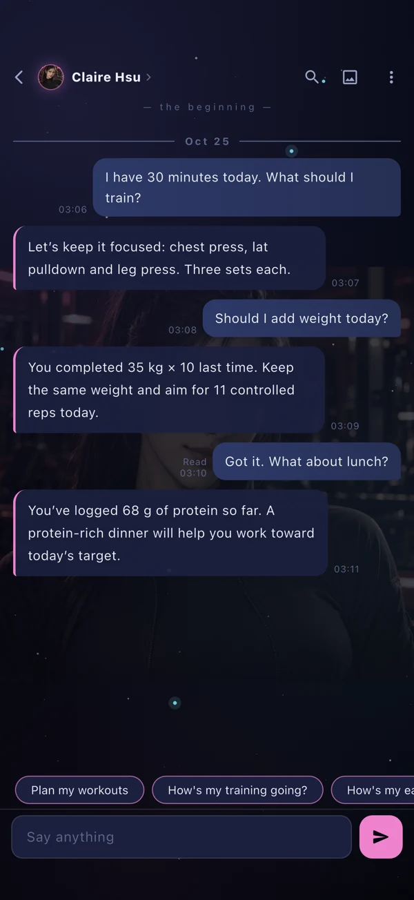 AI coach conversation